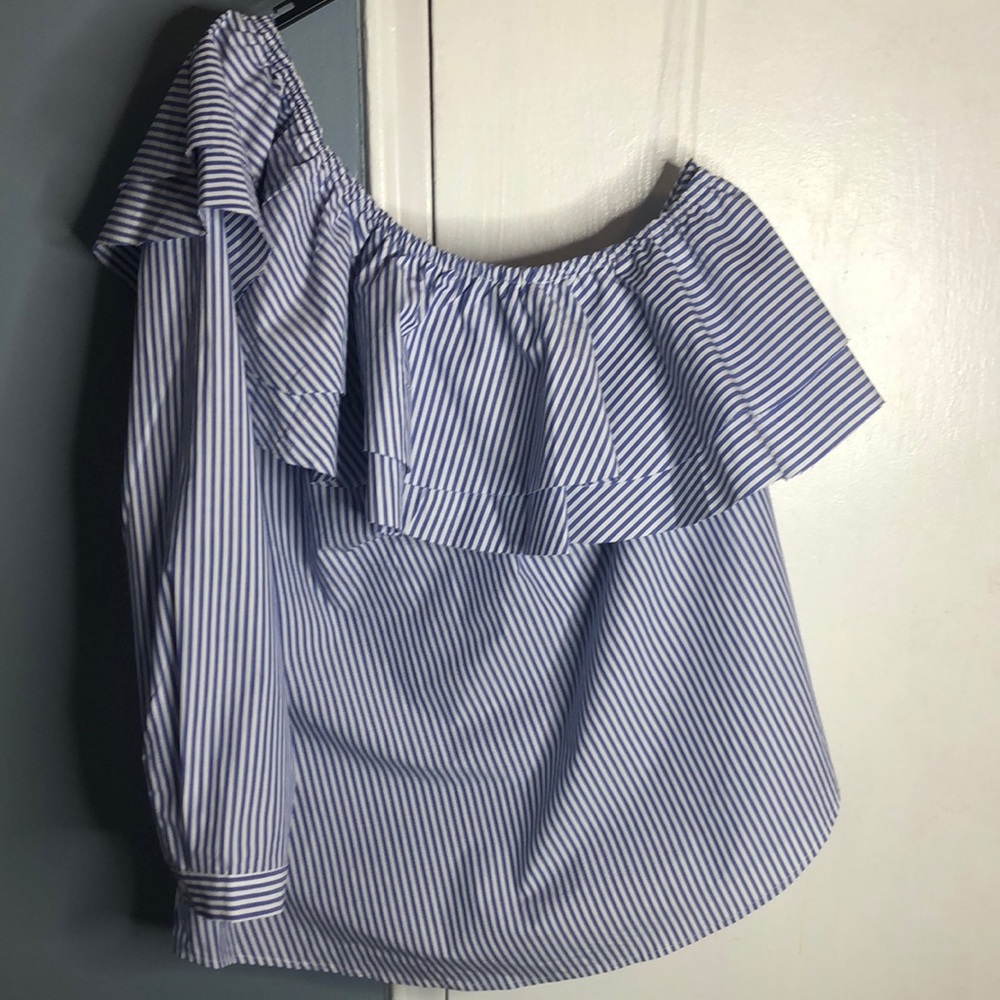 One Shoulder Ruffle Tunic